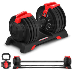 Revolock V2 24kg Adjustable Dumbbell + Barbell + Kettlebell All-in-One Set