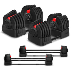 Revolock V2 80kg Adjustable Dumbbell & Barbell All-in-One Set (40kg Pair)