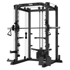 SM-20 6-in-1 Power Rack with Smith & Cable Machine + BN-9 Bench + 100kg Olympic Tri-Grip Weight Plate & Barbell Package