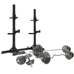 BN-6 Bench + SR-10 Squat Rack Package + 90kg Standard Tri-Grip Weight Plates Package
