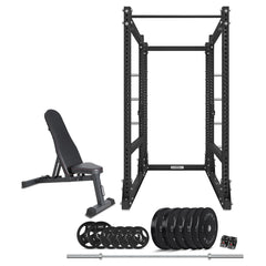 ALPHA Series ARK06 Commerical Full Power Rack + BN6 Bench + 100kg Olympic Weight Package