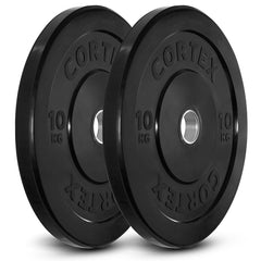 CORTEX 10kg Black Series Bumper Plates (Pair)